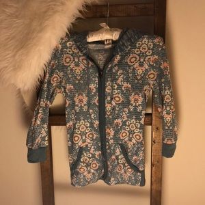 Free People Floral Print Hoodie Size Medium
